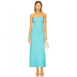 The Wolf Gang Sunmor Knit Maxi Dress in Aqua